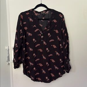 Floral Black Women's Top